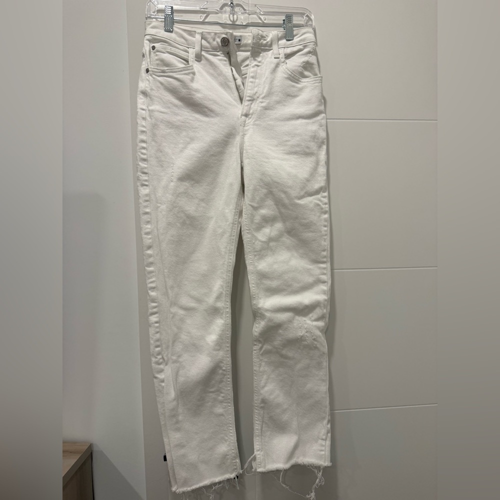 Zara White straight leg Jeans
